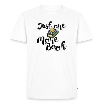 Empilés de livres Illustration aquarelle - T-shirt Premium bio Homme - blanc - Devant - Nico (187cm)