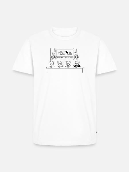 Mouse Mice Cheese Tax Lower - Men's Premium Organic T-Shirt - white