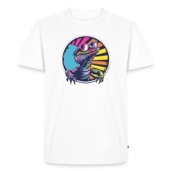 Lunettes de soleil pour animaux salamandres néon - T-shirt Premium bio Homme - blanc - Devant - Nico (187cm)