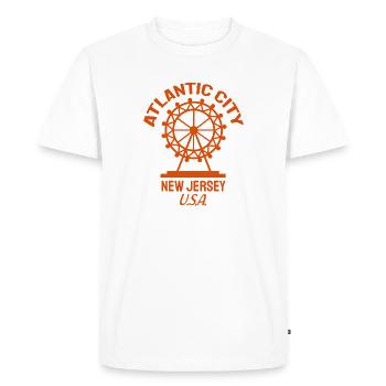Atlantic City - Fondé en 1854 - New Jersey - États-Unis - T-shirt Premium bio Homme - blanc - Devant - Nico (187cm)