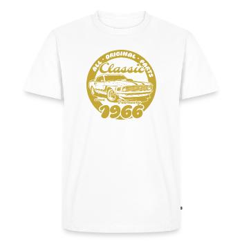 60e anniversaire - Classic Musclecar 02/1966 - T-shirt Premium bio Homme - blanc - Devant - Nico (187cm)