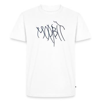 T-shirt Berlin Moabit Hoodie Moabit. - T-shirt Premium bio Homme - blanc - Devant - Nico (187cm)