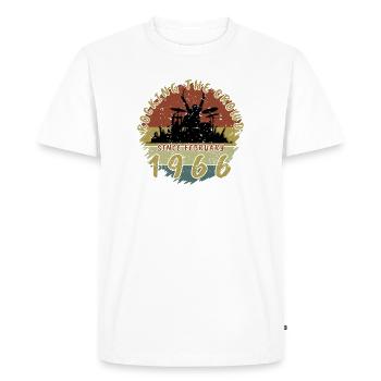 60th Birthday Rocking the crowd DRM 02/1966 - Men's Premium Organic T-Shirt - white - Front - Nico (187cm)