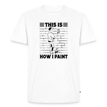 Cadeaux amusants pour les peintres en bâtiment Idées de peintres professionnels - T-shirt Premium bio Homme - blanc - Devant - Nico (187cm)