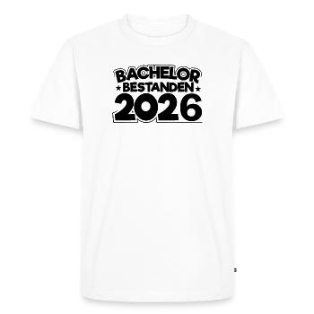 Licence 2026 Remise des diplômes - T-shirt Premium bio Homme - blanc - Devant - Nico (187cm)