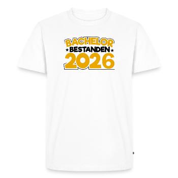 Licence 2026 Remise des diplômes - T-shirt Premium bio Homme - blanc - Devant - Nico (187cm)