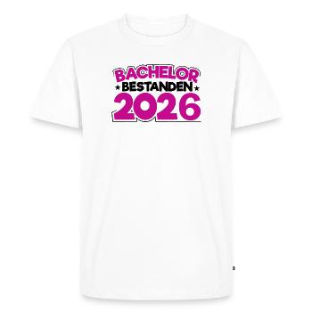 Licence 2026 Remise des diplômes - T-shirt Premium bio Homme - blanc - Devant - Nico (187cm)
