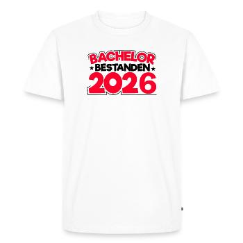 Licence 2026 Remise des diplômes - T-shirt Premium bio Homme - blanc - Devant - Nico (187cm)