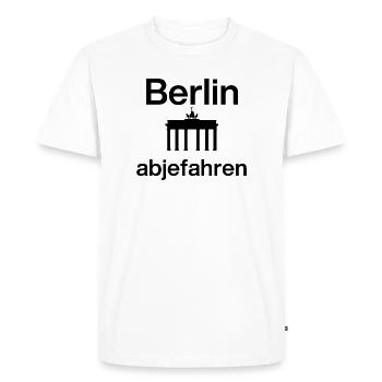 Berlin abjefahren, City Pulse ! Porte de Brandebourg - T-shirt Premium bio Homme - blanc - Devant - Nico (187cm)