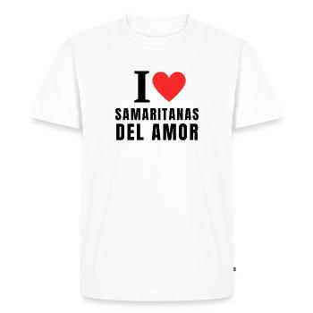 SAMARITANS OF LOVE - Men's Premium Organic T-Shirt - white - Front - Nico (187cm)