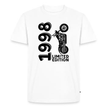 1998 Limited Edition Biker Vintage - Men's Premium Organic T-Shirt - white - Front - Nico (187cm)