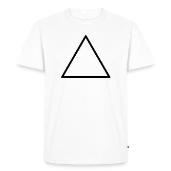 Triangle - Men's Premium Organic T-Shirt - white - Front - Nico (187cm)