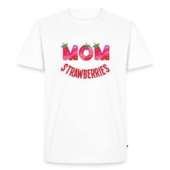 Just a mom who loves strawberries - Men's Premium Organic T-Shirt - white - Front - Nico (187cm)