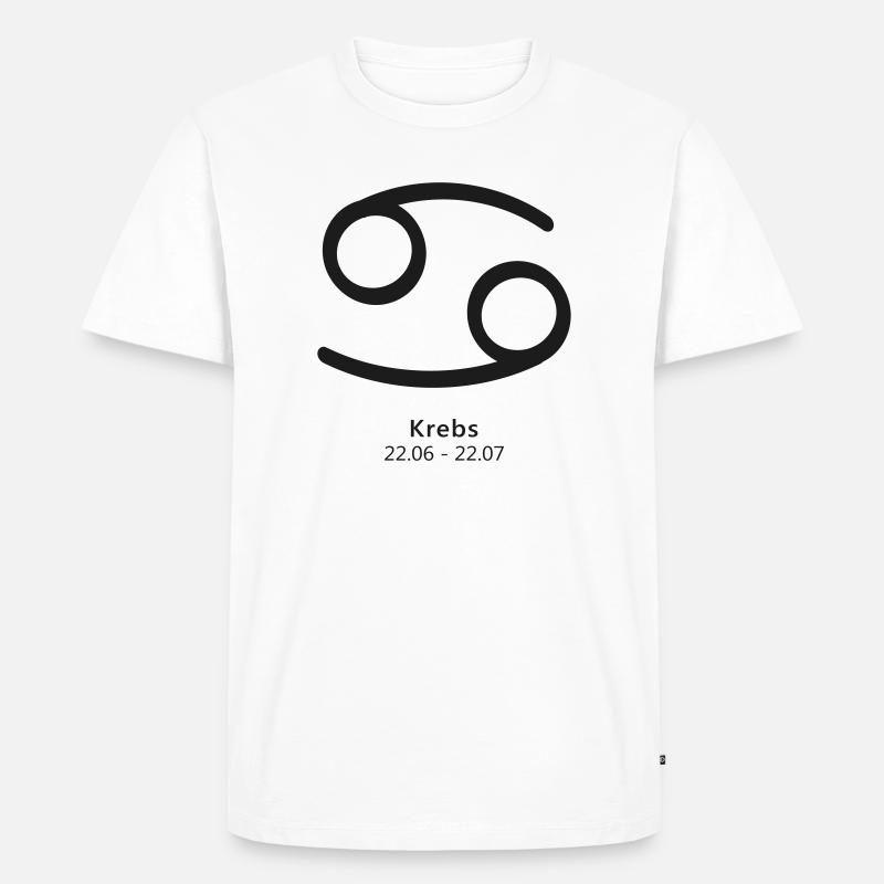 Krebs Crab Sternzeichen Symbol Kosmos - Männer Premium Bio T-Shirt - Weiß