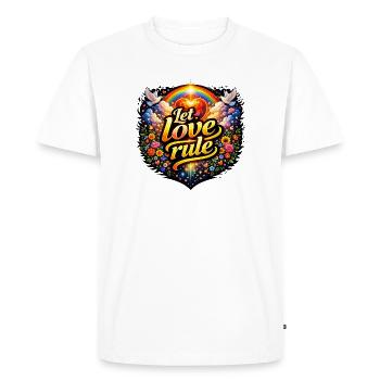 Let love rule - Men's Premium Organic T-Shirt - white - Front - Nico (187cm)