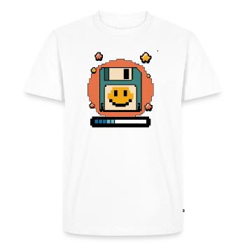 Internet rétro sur disquettes - T-shirt Premium bio Homme - blanc - Devant - Nico (187cm)