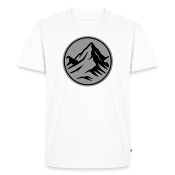 Sommet de l’icône de la montagne - T-shirt Premium bio Homme - blanc - Devant - Nico (187cm)