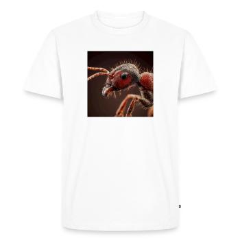 Portrait macro réaliste de la faune des fourmis - T-shirt Premium bio Homme - blanc - Devant - Nico (187cm)