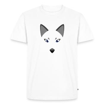 Arctic Fox Face Funny Animal Lazy DIY Costume - Men's Premium Organic T-Shirt - white - Front - Nico (187cm)