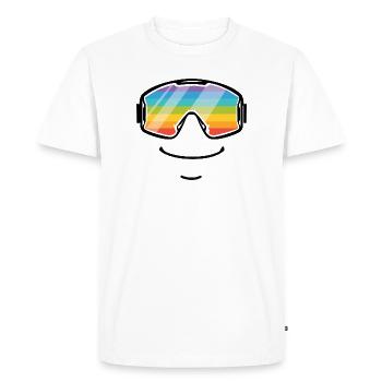 Ski Goggles Rainbow Smile Après-Ski - Men's Premium Organic T-Shirt - white - Front - Nico (187cm)