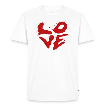 Love Brush Style - Street Art - Men's Premium Organic T-Shirt - white - Front - Nico (187cm)