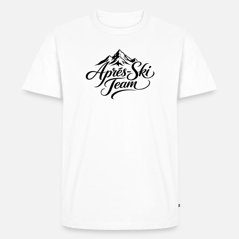 Apres Ski Team Berge - Männer Premium Bio T-Shirt - Weiß
