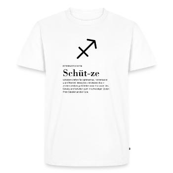Signe du zodiaque Sagittaire - T-shirt Premium bio Homme - blanc - Devant - Nico (187cm)