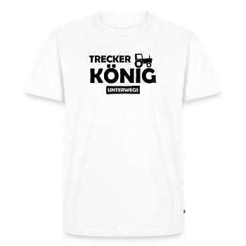 Tracteur König sur la route - Fermier - Fermier - T-shirt Premium bio Homme - blanc - Devant - Nico (187cm)