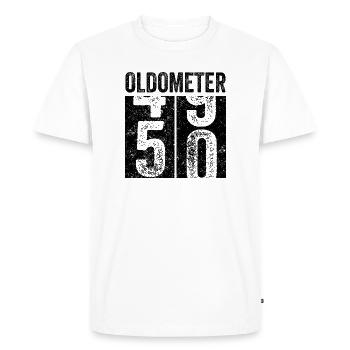 Oldometer 50 Vintage Birthday - Men's Premium Organic T-Shirt - white - Front - Nico (187cm)
