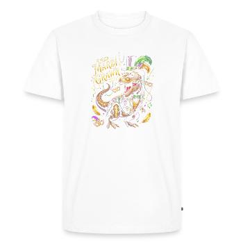Culte du Masque de Dino du Mardi Gras - T-shirt Premium bio Homme - blanc - Devant - Nico (187cm)