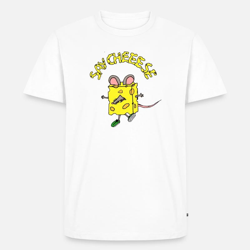 Käseheld im Comicstil - Männer Premium Bio T-Shirt - Weiß