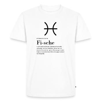 Signe du zodiaque Poissons - T-shirt Premium bio Homme - blanc - Devant - Nico (187cm)