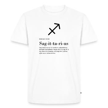 Sagittaire - Signe du zodiaque - T-shirt Premium bio Homme - blanc - Devant - Nico (187cm)