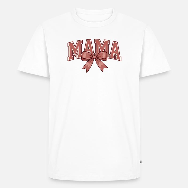 Mama Schleife – Süßes Mama Statement Design - Männer Premium Bio T-Shirt - Weiß