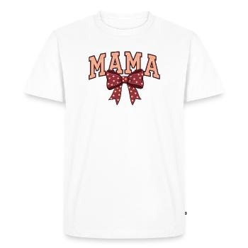 Mom Bow Dots – Mom Motif - Men's Premium Organic T-Shirt - white - Front - Nico (187cm)