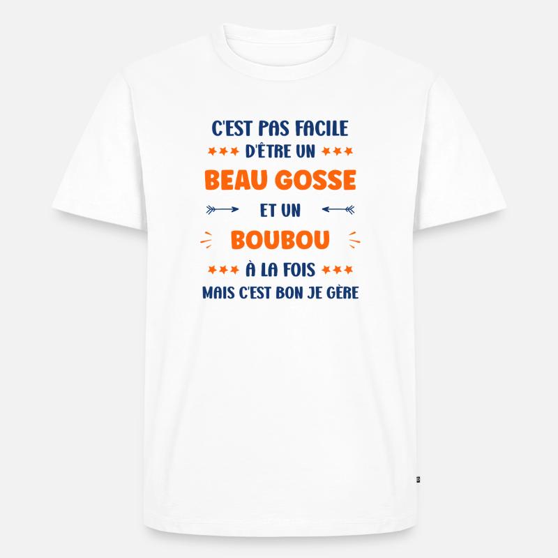 Boubou - Männer Premium Bio T-Shirt - Weiß