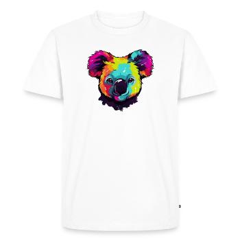 Pop Art Coloré de Koala - T-shirt Premium bio Homme - blanc - Devant - Nico (187cm)