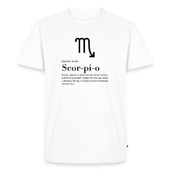 Scorpion - Signe du zodiaque - T-shirt Premium bio Homme - blanc - Devant - Nico (187cm)