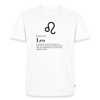 Lion - Signe du zodiaque - T-shirt Premium bio Homme - blanc - Devant - Nico (187cm)