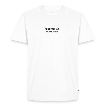 I'm not lazy, I'm saving energy - Men's Premium Organic T-Shirt - white - Front - Nico (187cm)