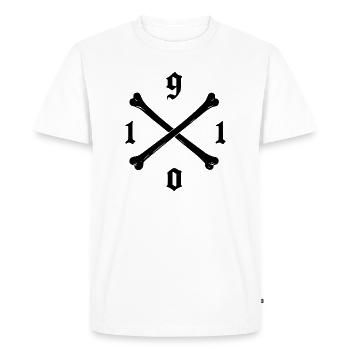 1910 Chaussettes, T-shirt, sac à dos des pirates de St. Pauli - T-shirt Premium bio Homme - blanc - Devant - Nico (187cm)