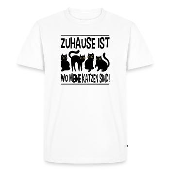 Cadeau de maman chat propriétaire de chat - T-shirt Premium bio Homme - blanc - Devant - Nico (187cm)