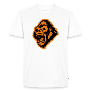 Gorilla Head - Men's Premium Organic T-Shirt - white - Front - Nico (187cm)