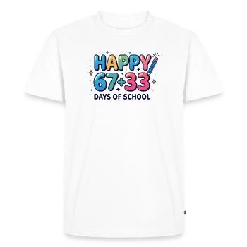 Bonne équation de maths scolaire des 100 jours - T-shirt Premium bio Homme - blanc - Devant - Nico (187cm)
