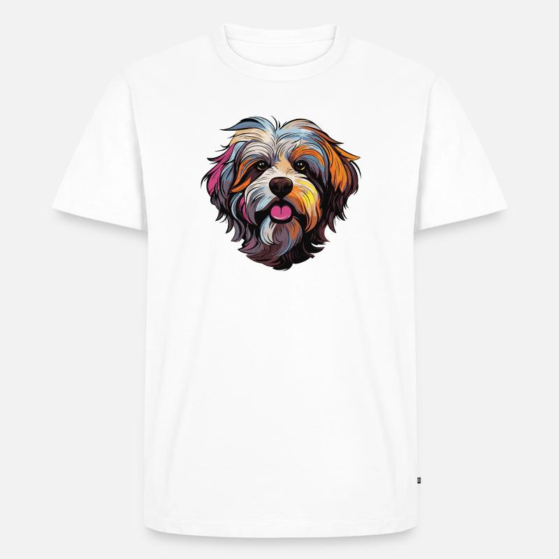 hund comic - Männer Premium Bio T-Shirt - Weiß