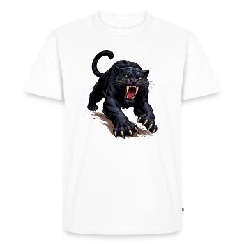 Schwarzer Panther Angriff - T-shirt Premium bio Homme - blanc - Devant - Nico (187cm)