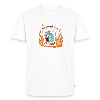 Alles Okay - I am Fine I'm fine - Men's Premium Organic T-Shirt - white - Front - Nico (187cm)