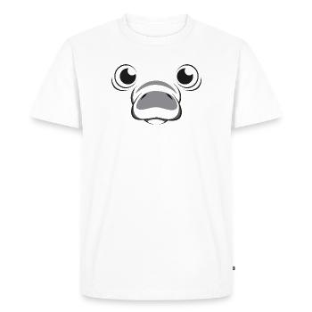 Manatee Face Kawaii Lazy Funny Face Kid Costume - Men's Premium Organic T-Shirt - white - Front - Nico (187cm)