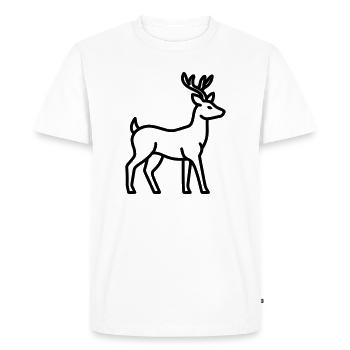 deer - Men's Premium Organic T-Shirt - white - Front - Nico (187cm)