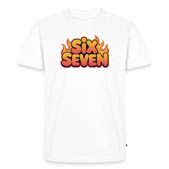 Six Seven 67 - Mèmes Drôles de la Gen Alpha - T-shirt Premium bio Homme - blanc - Devant - Nico (187cm)
